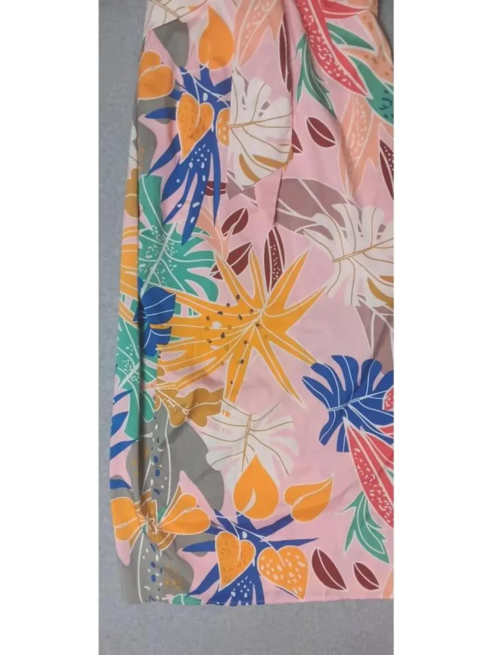 NWT! Fab'rik Reese Fitted Palm Print Midi Dress Womens Size Small Multicolor... - Picture 12 of 14